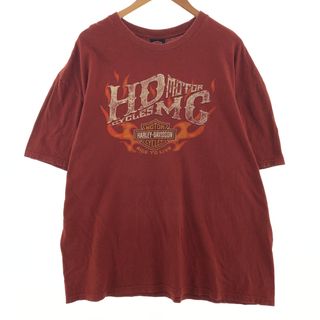 ハーレーダビッドソン(Harley Davidson)の古着 ハーレーダビッドソン Harley-Davidson モーターサイクル バイクTシャツ メンズXXL /eaa382826(Tシャツ/カットソー(半袖/袖なし))