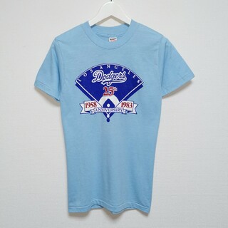 メジャーリーグベースボール(MLB)のS 80s LA Dodgers ドジャース 25th Tシャツ USA製(Tシャツ/カットソー(半袖/袖なし))