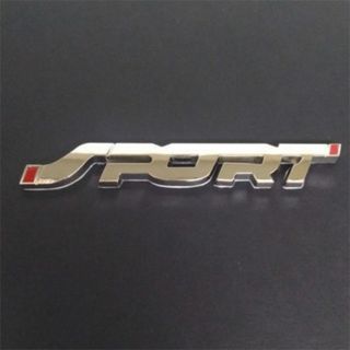 SPORT 3D エンブレム　シルバー　１枚(車外アクセサリ)