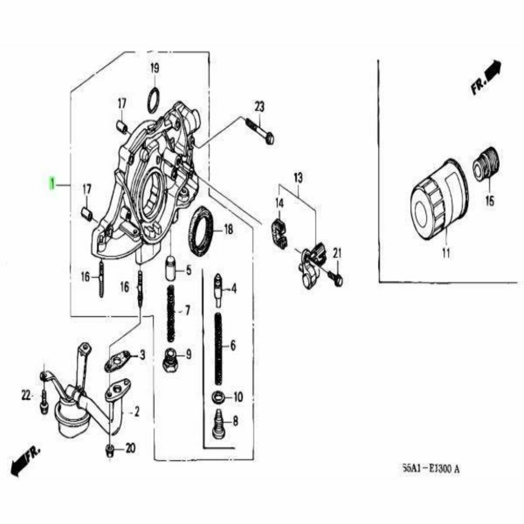 ホンダ(ホンダ)のホンダ シビック オイルポンプ 自動車/バイクの自動車(車種別パーツ)の商品写真