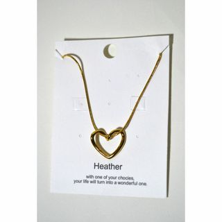 ヘザー(heather)の新品 Heather ヘザー オープンハートネックレス ゴールド レディース(ネックレス)