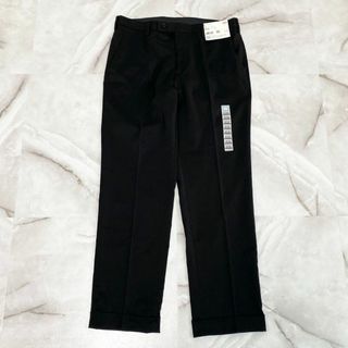 ユニクロ(UNIQLO)のA12064 タグ付き未使用　UNIQLO 感動パンツ　ブラック　W82cm(スラックス)