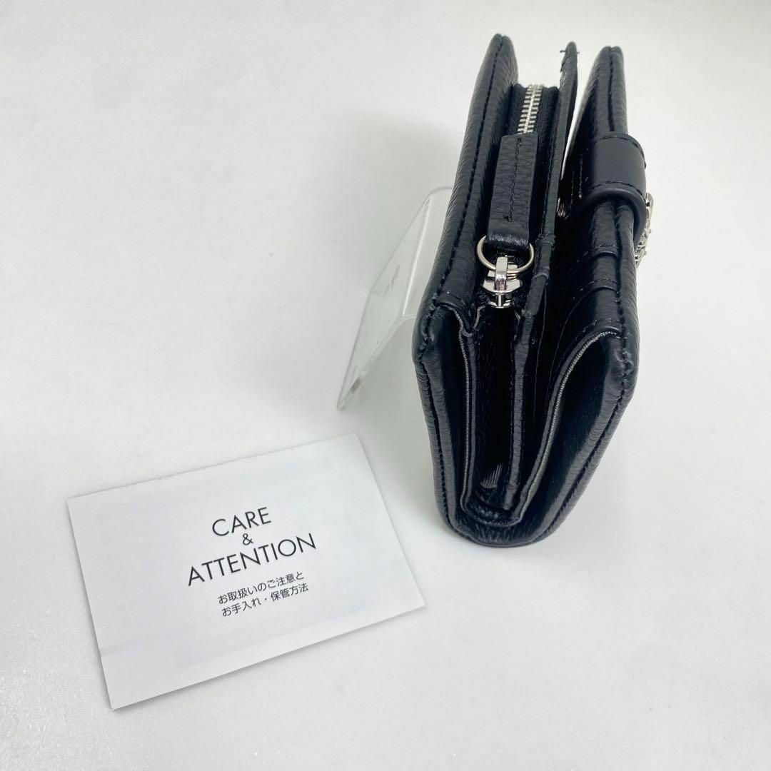 ear PAPILLONNER(イアパピヨネ)のイアパピヨネ 二つ折り財布 バックル ブラック 黒 レディースのファッション小物(財布)の商品写真