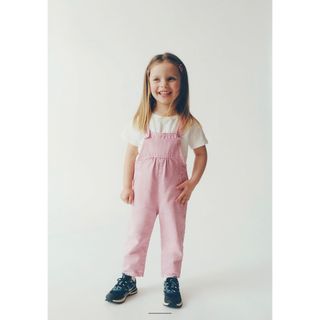 ザラキッズ(ZARA KIDS)のzarababy ピンクデニムオーバーオール　86cm(その他)