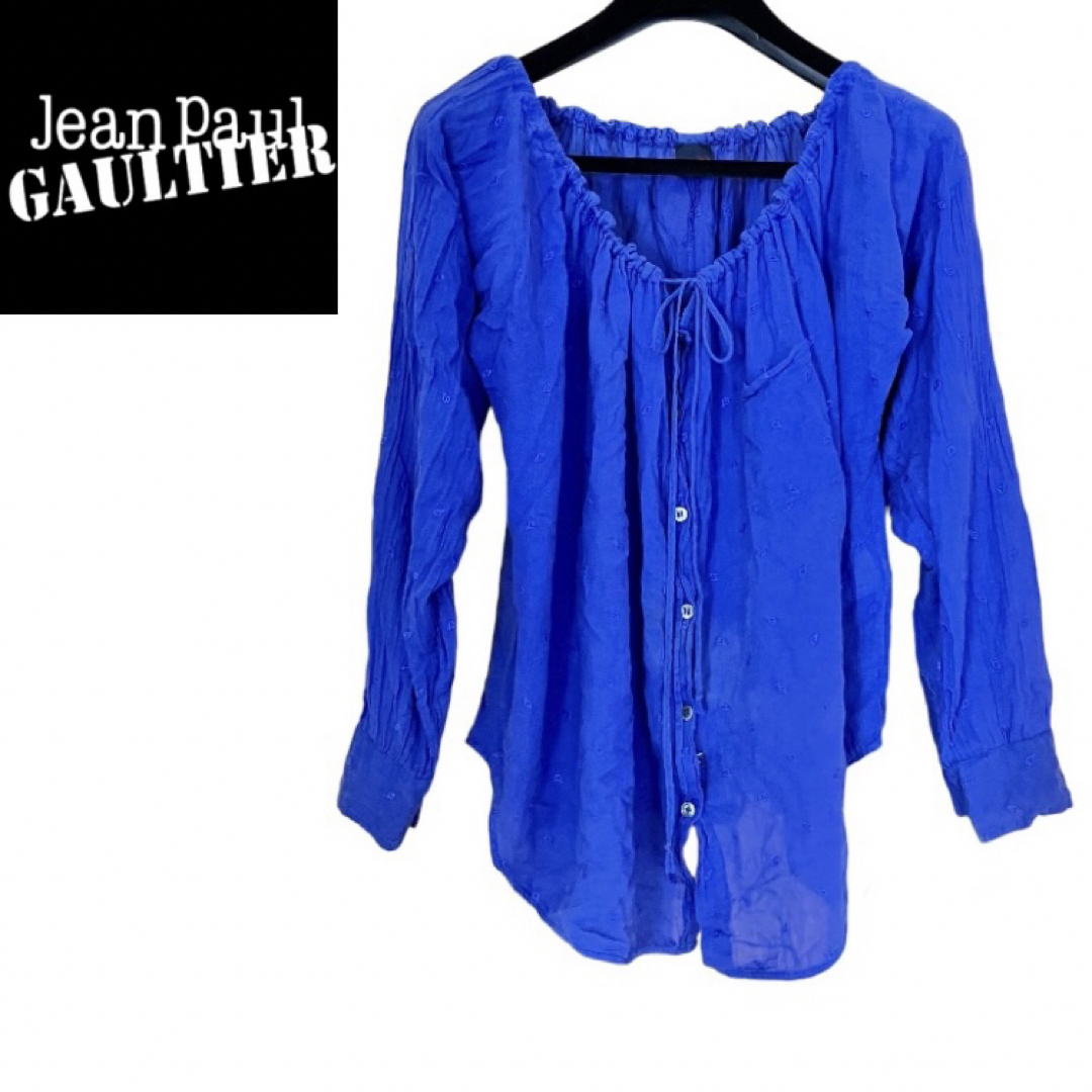 Jean-Paul GAULTIER(ジャンポールゴルチエ)のJean Paul GAULTIERジャンポールゴルチエ　スカル刺繍ブラウス レディースのトップス(シャツ/ブラウス(長袖/七分))の商品写真