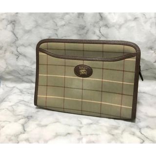 BURBERRY バーバリー　ポーチ　セカンドバッグ　カバン　チェック　ロゴ