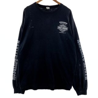 ハーレーダビッドソン(Harley Davidson)の古着 ビッグサイズ 90~00年代 ハーレーダビッドソン Harley-Davidson ロングTシャツ ロンT メンズXXXL  /eaa382590(Tシャツ/カットソー(半袖/袖なし))