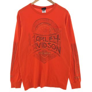 ハーレーダビッドソン(Harley Davidson)の古着 ハーレーダビッドソン Harley-Davidson ロングTシャツ ロンT メンズL /eaa382820(Tシャツ/カットソー(半袖/袖なし))