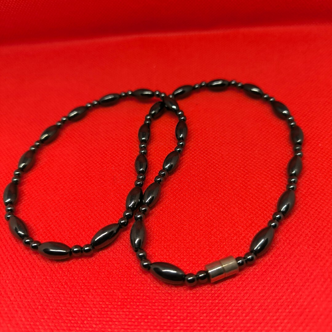 磁気ヘマタイトネックレス（送料込） メンズのアクセサリー(ネックレス)の商品写真