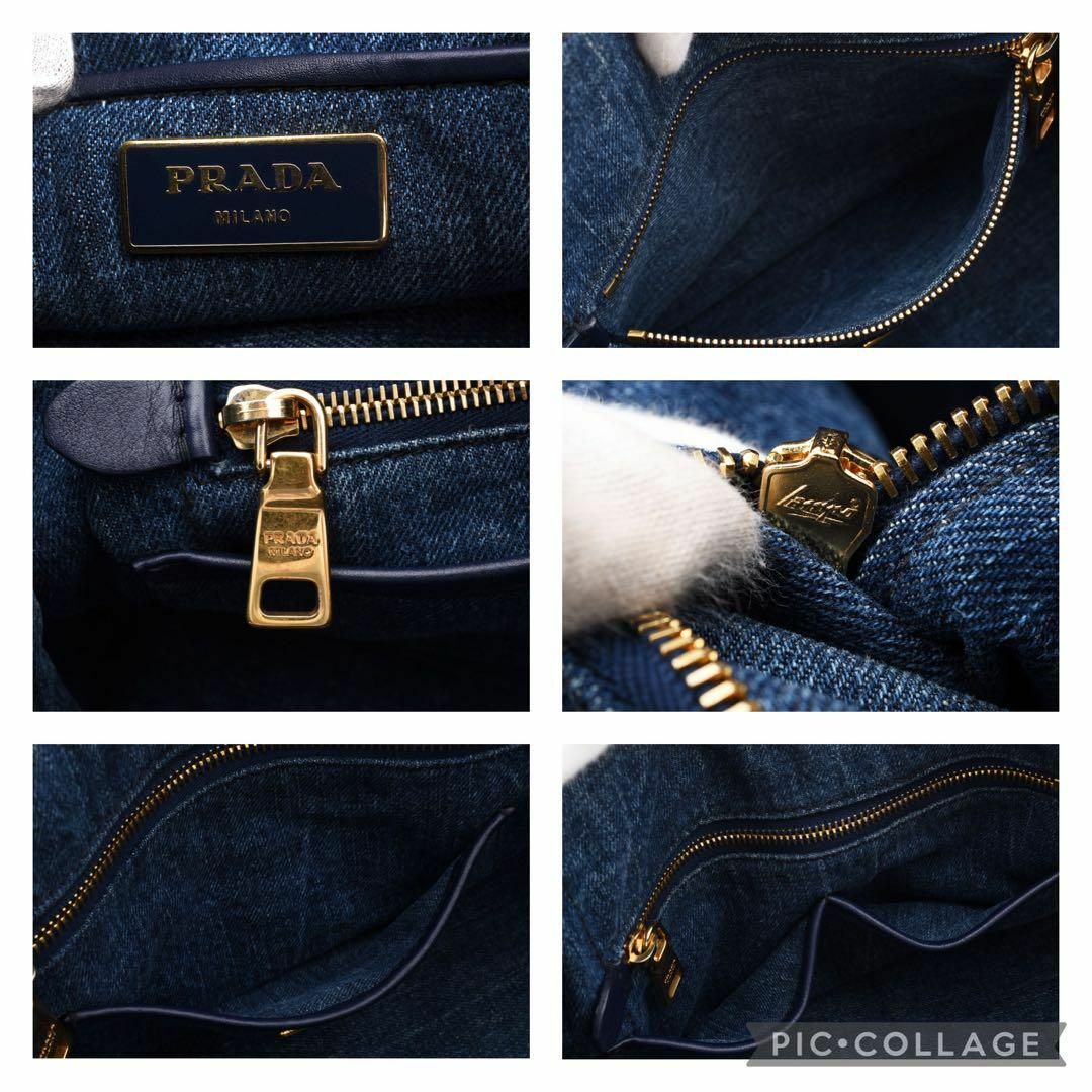 PRADA(プラダ)の極美品　PRADA プラダ　カナパ　デニム　トートバッグ　24030108 レディースのバッグ(ハンドバッグ)の商品写真