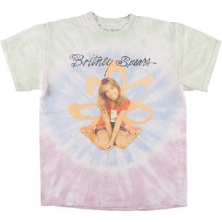 古着 Britney Spears ブリトニースピアーズ タイダイ柄 バンドTシャツ バンT メンズS /eaa433934(Tシャツ/カットソー(半袖/袖なし))