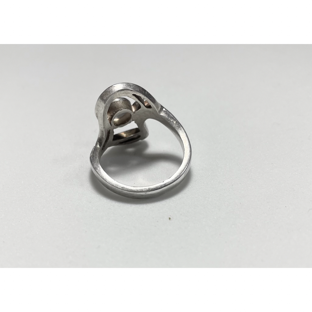 ムーンストーン　シャトヤンシー　スターリングシルバー925リング　天然石　13号 メンズのアクセサリー(リング(指輪))の商品写真