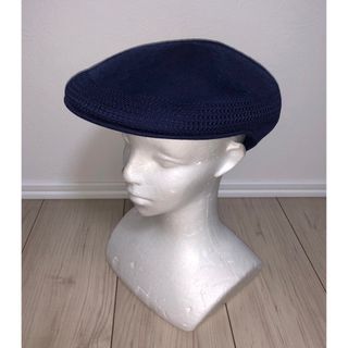 カンゴール(KANGOL)のXL 美品 KANGOL トロピック ハンチングキャップ ベレー帽 ネイビー 紺(ハンチング/ベレー帽)