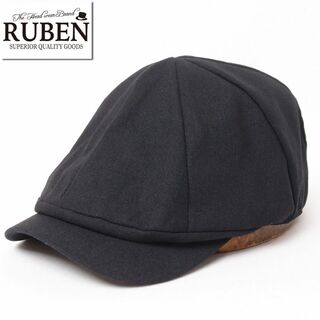 ルーベン(Ruben)の新品 RUBEN ルーベン 綿麻 コットンリネン キャスハンチング ブラック(ハンチング/ベレー帽)