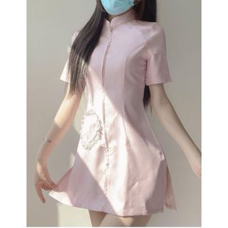 新品　ナース服　コスプレ　ピンク(コスプレ)