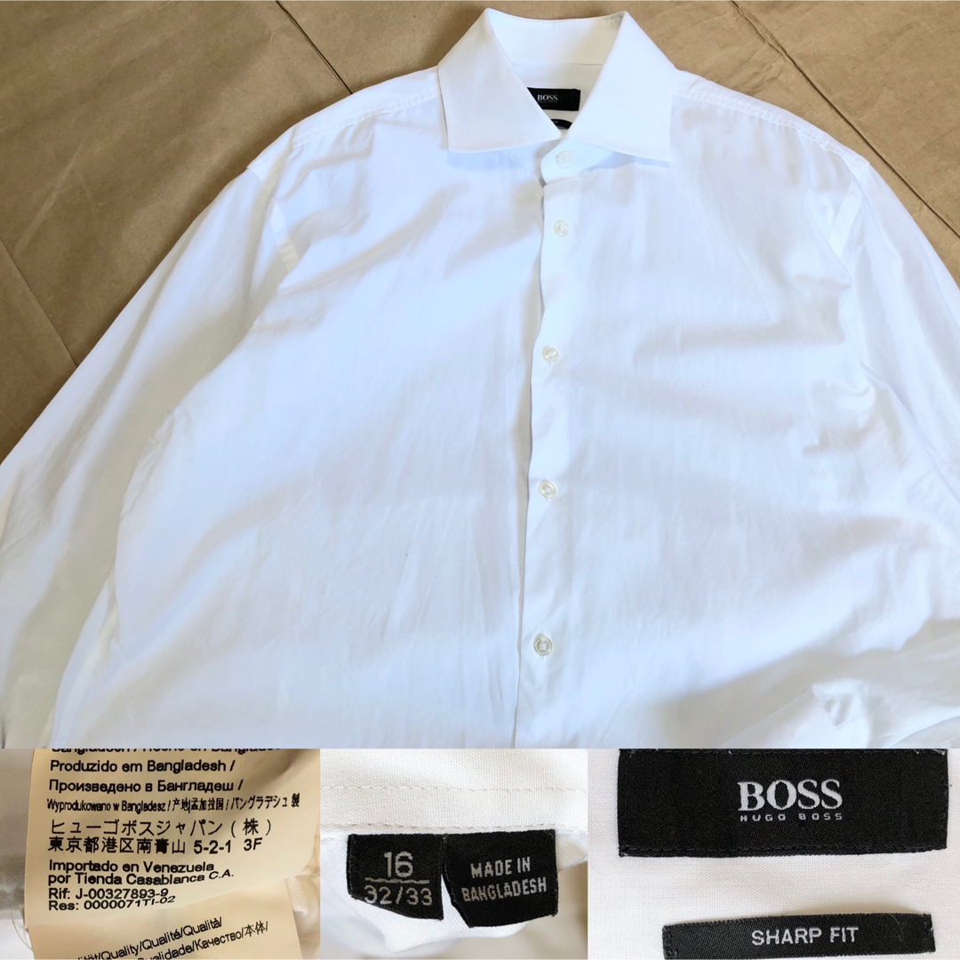 HUGO BOSS(ヒューゴボス)のHUGO BOSS シャツ 16 32/33 白 ヒューゴボス メンズのトップス(シャツ)の商品写真