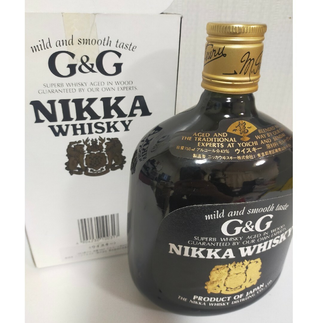 ニッカウヰスキー(ニッカウイスキー)のブランデー2本　ジョニ黒　G&G　4本セット 食品/飲料/酒の酒(ウイスキー)の商品写真