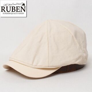 ルーベン(Ruben)の新品 RUBEN ルーベン 綿麻 コットンリネン キャスハンチング ベージュ(ハンチング/ベレー帽)