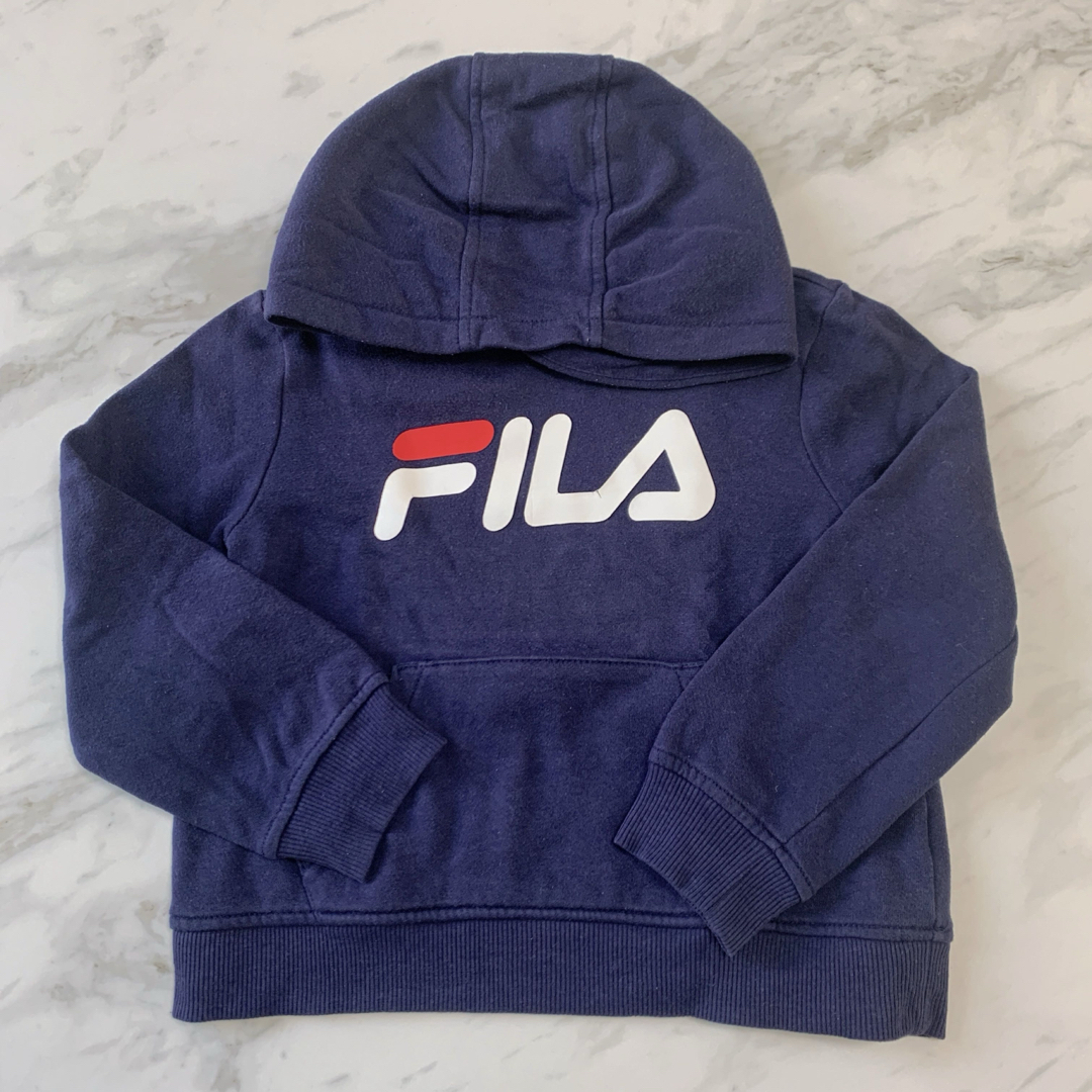 FILA(フィラ)のFILA フィラ スウェット上下 パーカー 110cm ネイビー 裏起毛 キッズ/ベビー/マタニティのキッズ服男の子用(90cm~)(ジャケット/上着)の商品写真