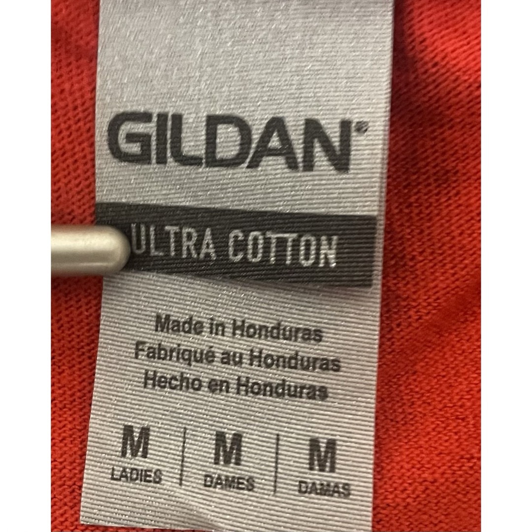 GILDAN(ギルタン)の【難あり】 ギルダン　Tシャツ　半袖　プリントTシャツ　古着　USA  M  赤 メンズのトップス(Tシャツ/カットソー(半袖/袖なし))の商品写真