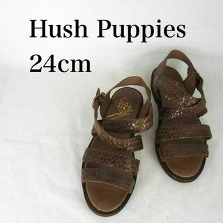 Hush Puppies*ハッシュパピー*サンダル*24cm*茶*M3007