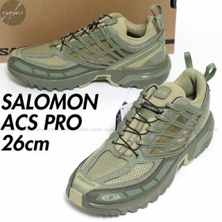 サロモン(SALOMON)の26cm 新品 SALOMON ACS PRO サロモン スニーカー 緑(スニーカー)