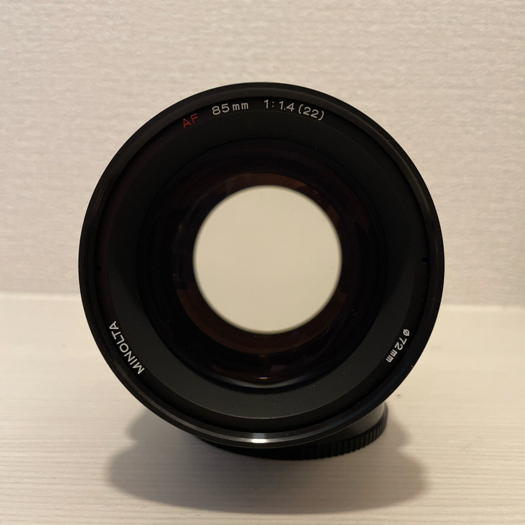 KONICA MINOLTA(コニカミノルタ)のMINOLTA 85mm F1.4 I ＋Eマウント変換アダプター付き スマホ/家電/カメラのカメラ(レンズ(単焦点))の商品写真