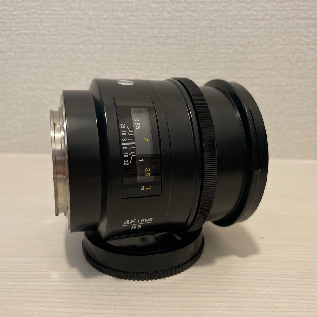 KONICA MINOLTA(コニカミノルタ)のMINOLTA 85mm F1.4 I ＋Eマウント変換アダプター付き スマホ/家電/カメラのカメラ(レンズ(単焦点))の商品写真