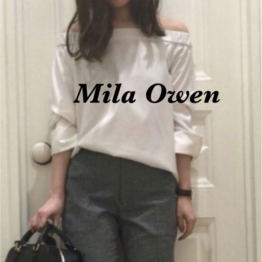 Mila Owen(ミラオーウェン)の1回のみ着用 Mila Owen ミラオーウェン オフショルブラウス レディースのトップス(シャツ/ブラウス(長袖/七分))の商品写真