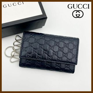 グッチ(Gucci)の【極美品】GUCCI 150402 マイクログッチシマレザー 6連キーケース(キーケース)