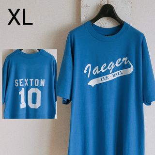 ヴィンテージ(VINTAGE)の90s USA製　フルーツオブザルーム　Tシャツ　ブルー　ナンバリング　XL(Tシャツ/カットソー(半袖/袖なし))