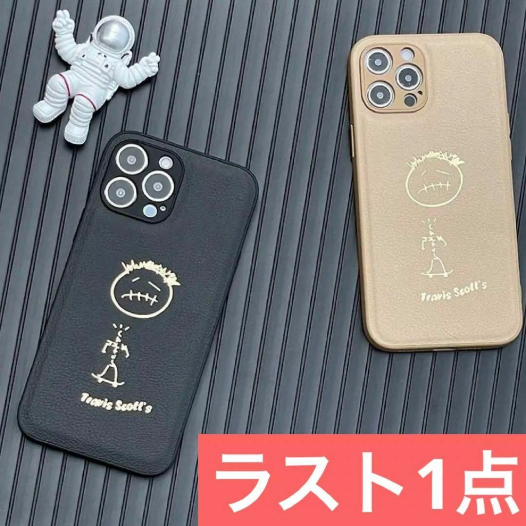 トラビススコット レザー ケース 革　iPhone12mini ケース　［黒 スマホ/家電/カメラのスマホアクセサリー(iPhoneケース)の商品写真