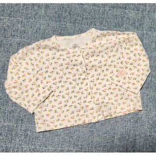 プチバトー(PETIT BATEAU)のプチバトー　花柄　カーディガン　6M(カーディガン/ボレロ)