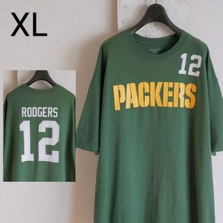 リーボック(Reebok)の古着　リーボック　Tシャツ NFL グリーン　PACKERS　ナンバリング　XL(Tシャツ/カットソー(半袖/袖なし))