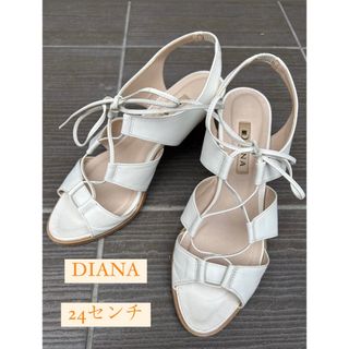 ダイアナ(DIANA)のDIANA ダイアナ　レースアップサンダル　24センチ(サンダル)