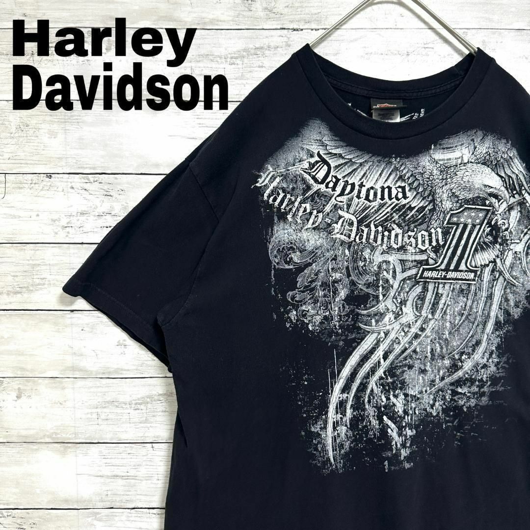 Harley Davidson(ハーレーダビッドソン)の24L ハーレーダビッドソン 半袖Tシャツ ナンバーワンロゴ イーグルプリント メンズのトップス(Tシャツ/カットソー(半袖/袖なし))の商品写真