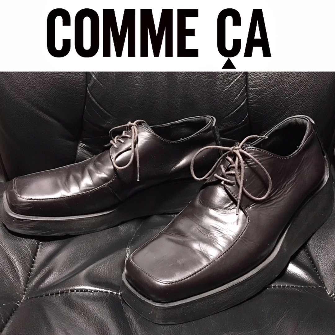 COMME CA DU MODE(コムサデモード)のCOMME CA 送料込 コムサ 定価3万円程 革 レザー 厚底 ドレスシューズ メンズの靴/シューズ(ドレス/ビジネス)の商品写真