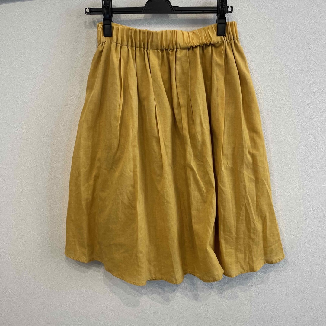 Rope' Picnic(ロペピクニック)のロペピクニック　ROPE PICNIC 黄色　フレアスカート　膝丈　ミモレ丈 レディースのスカート(ひざ丈スカート)の商品写真
