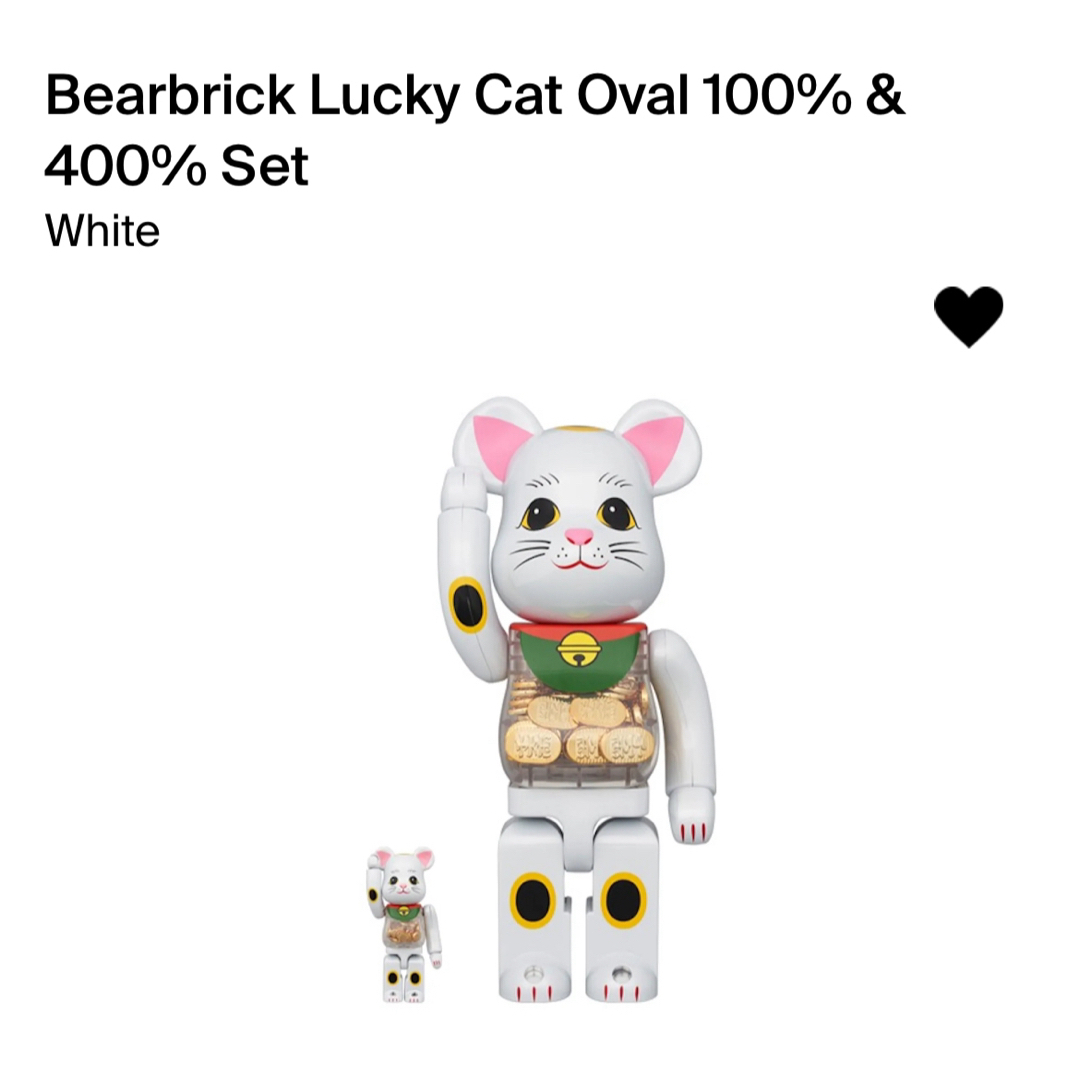 BE@RBRICK(ベアブリック)のBearbrick Lucky Cat Oval 100% & 400% Set エンタメ/ホビーのフィギュア(その他)の商品写真