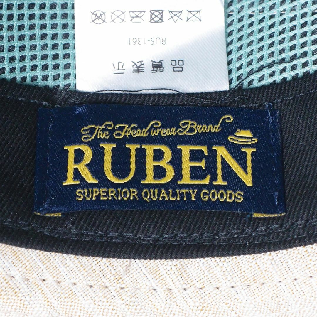 Ruben(ルーベン)の新品 RUBEN ルーベン リネンパッチワーク中折ハット フリーサイズ ベージュ メンズの帽子(ハット)の商品写真