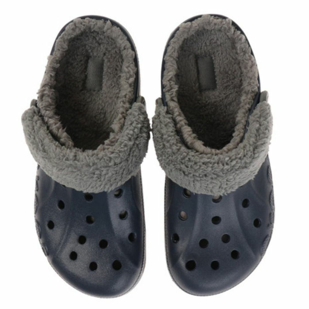 crocs(クロックス)の22cm クロックス バヤ ラインド ファズ ストラップ クロッグ ネイビー レディースの靴/シューズ(サンダル)の商品写真