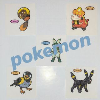 pokemon ポケモン デコキャラシール ③ ５枚