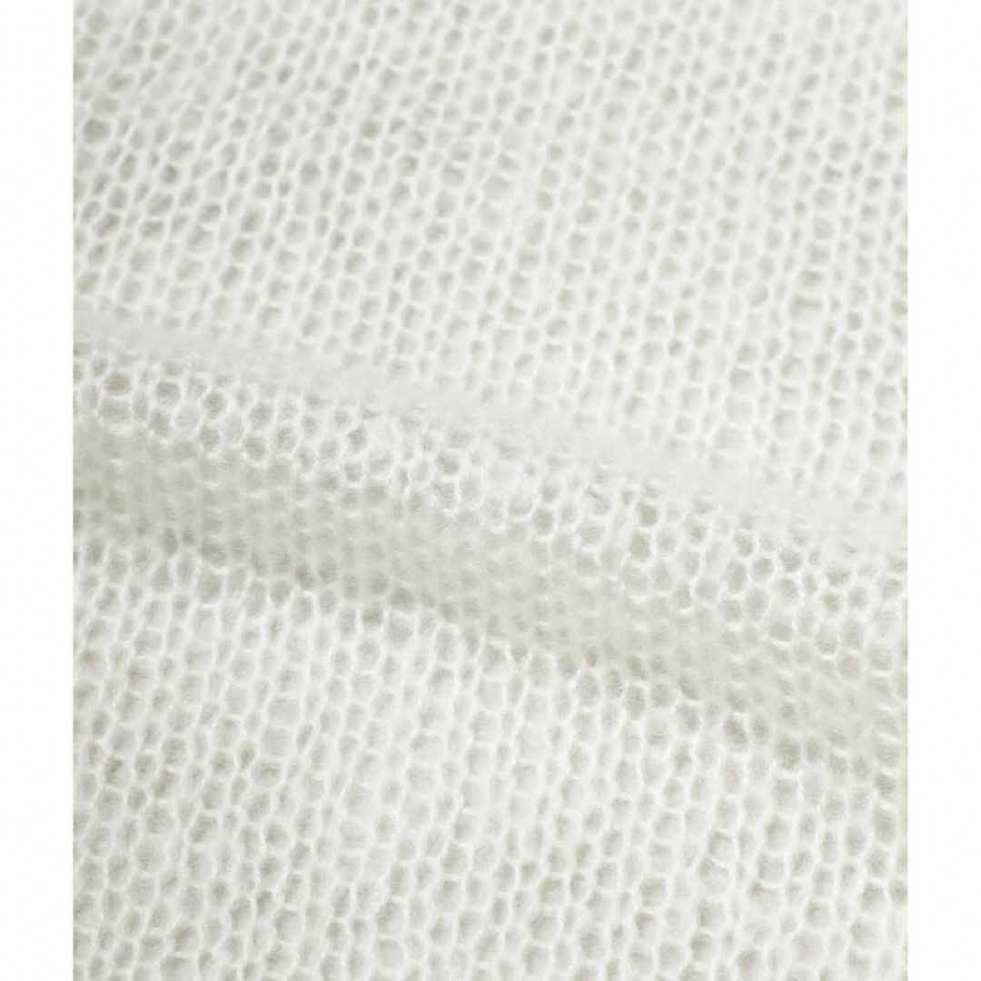 BONJOUR SAGAN(ボンジュールサガン)のボンジュールサガン　メッシュ編みアウトシームプルオーバー　ホワイト レディースのトップス(その他)の商品写真