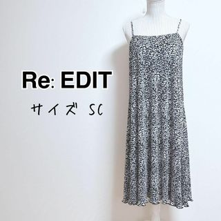 リエディ(Re:EDIT)のリエディ　レオパード柄プリーツキャミワンピース【SC】肩紐調節可　セクシー　総柄(ロングワンピース/マキシワンピース)