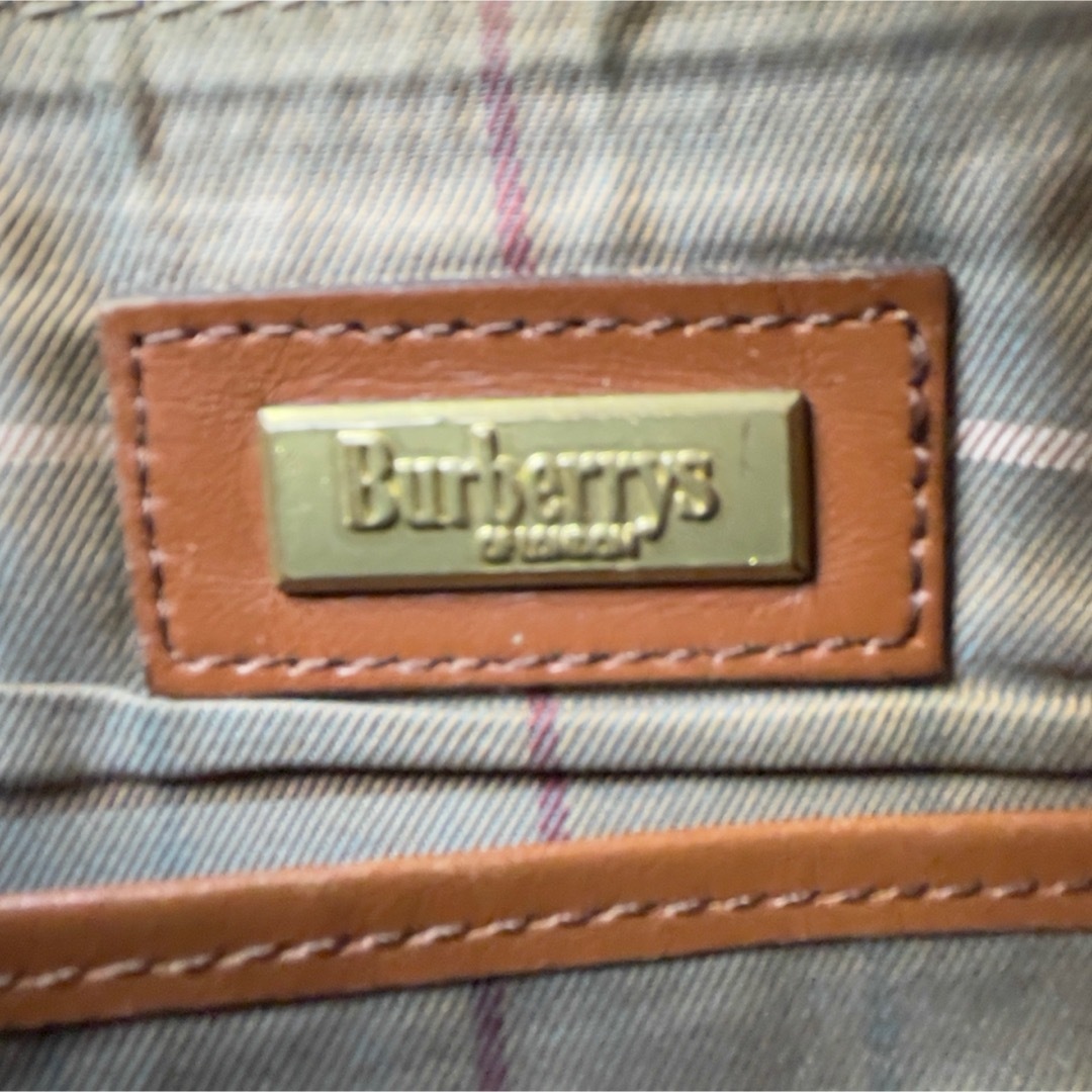 BURBERRY(バーバリー)の【希少】バーバリーズ セカンドバッグ 玉虫 チェック ホースロゴ ブラウン 革 レディースのバッグ(クラッチバッグ)の商品写真