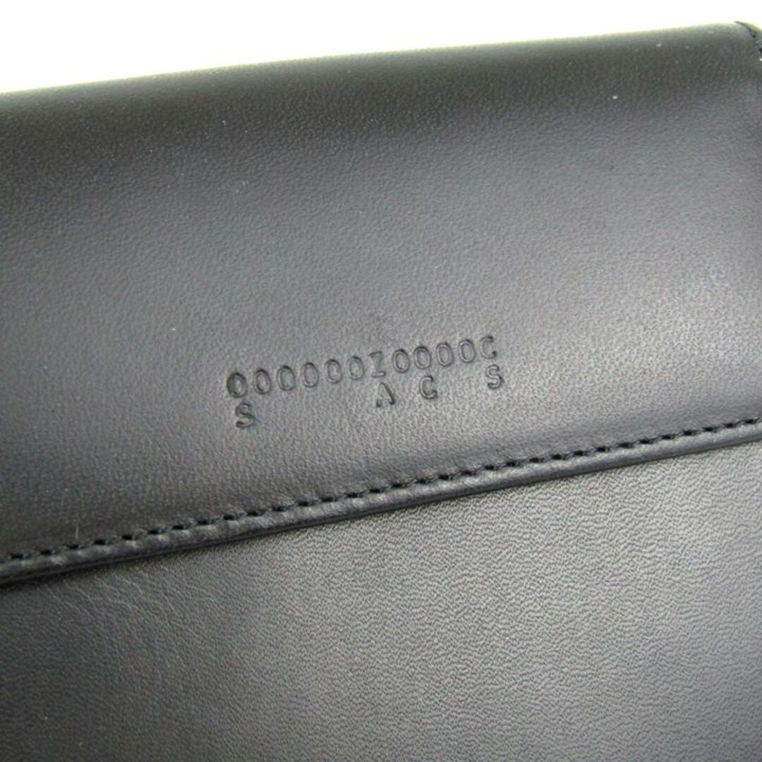 サックス 二つ折り財布 レザー 小銭入れあり ウォレット 黒 メンズ ブラック SACS メンズのファッション小物(折り財布)の商品写真