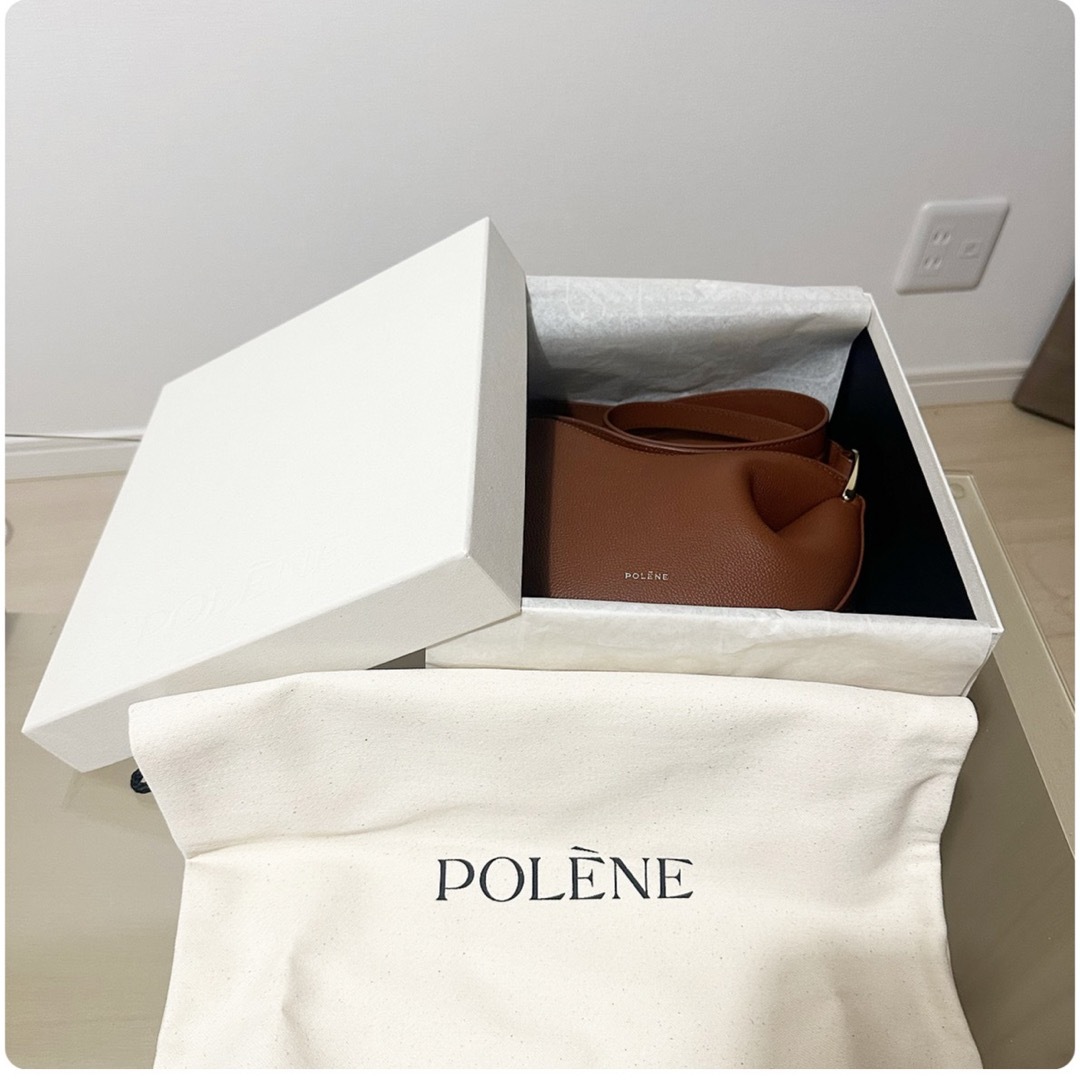 POLENE ポレーヌ　tonca トンカ　デュオ キャメル レディースのバッグ(ショルダーバッグ)の商品写真