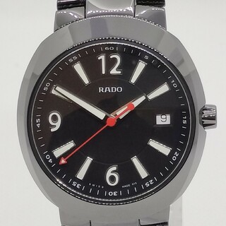 ラドー(RADO)の【極美品】RADOラドー D-starブラックセラミック箱保付きメンズ腕時計(腕時計(アナログ))