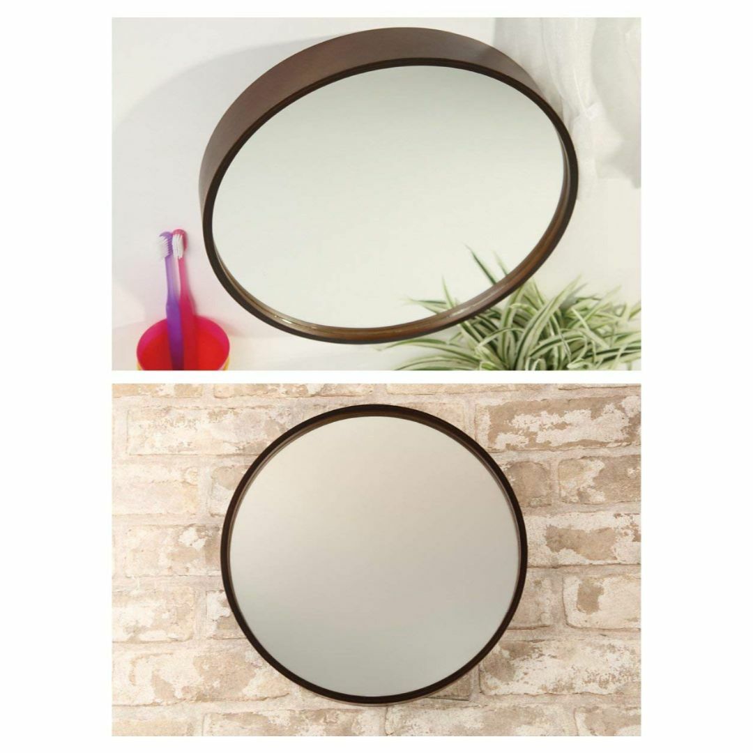 KATOMOKU Plywood wall mirror km-48LB Φ30 インテリア/住まい/日用品のインテリア小物(壁掛けミラー)の商品写真