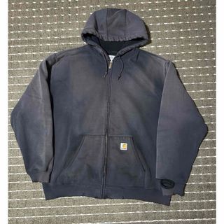 carhartt - 神フェード carhartt ジップパーカー ボロboro Black XL